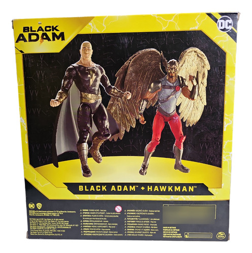 Black Adam Y Hawkman Figuras 12 Pulgadas 2 Pack
