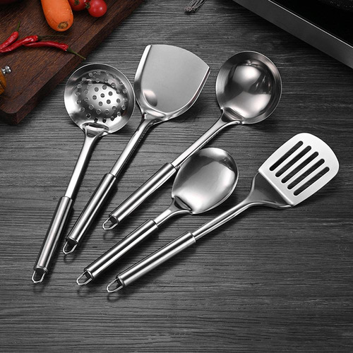 Cuchara De Cocina De Acero, Colador, Espátula, Utensilio De