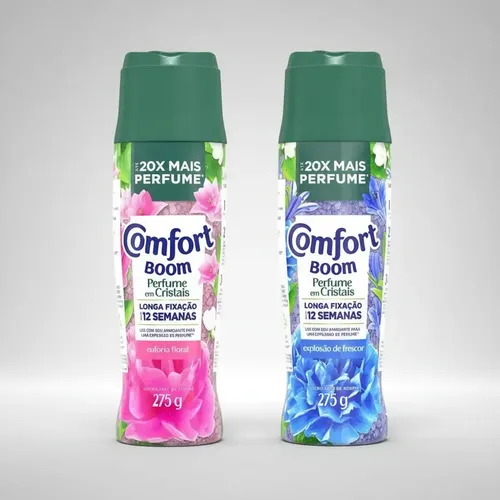 Kit 2 Amaciante Cristais Comfort  Explosao Floral 275g