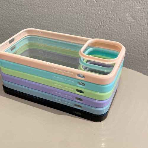 Funda Protectora Transparente De Color Caramelo Para iPhone 16, 15, 14, 13, Mini 12 11 Pro Max Xr Xs X 7 8 Plus, Cubierta Trasera Blanda