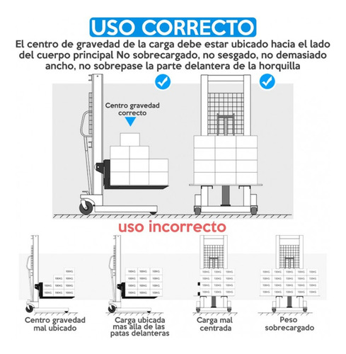 Elevador Hidráulico Para Apilamiento Y Transporte Mercadería