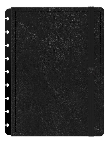 Capa E Contracapa Iscool Caderno M Solid Touch Cor Preto