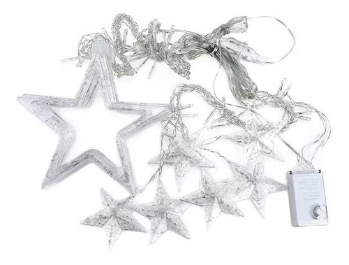 Guirnalda Navidad Usb Lunas Estrellas Cortina Luces Led