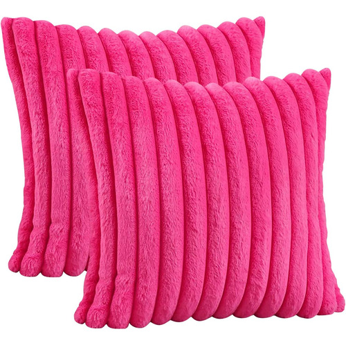 Gujiahone Juego De 2 Fundas De Almohada Decorativas De Piel