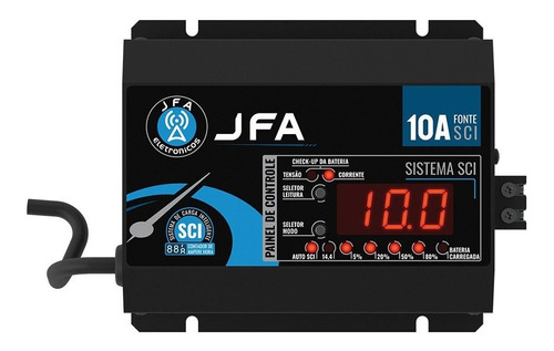 Fonte Digital Slim Jfa 10a Sci Bivolt Voltímetro- C/ Display