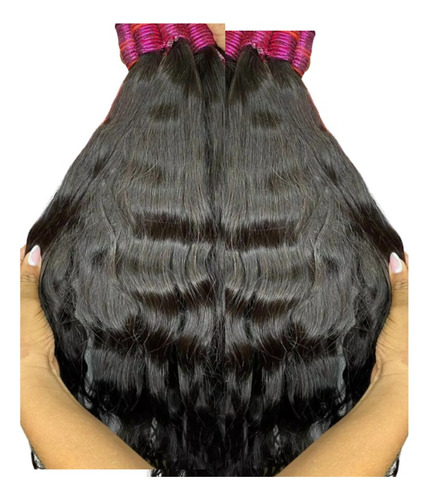 Indiano Cabelo Lev Humano Ondulado 100g 65/70 Cm Castanho
