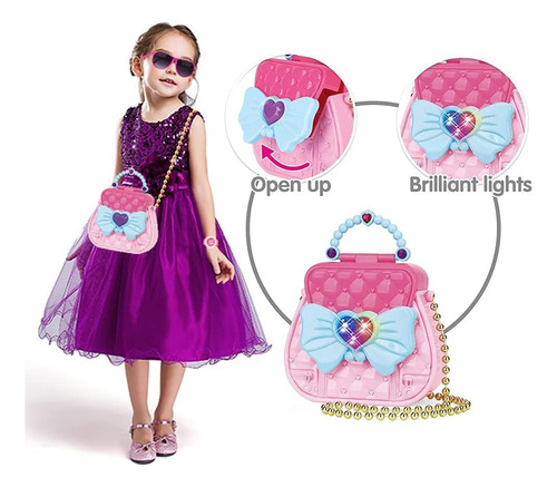 Set De 17 Pcs Belleza Cartera Y Accesorios Luces Y Sonidos
