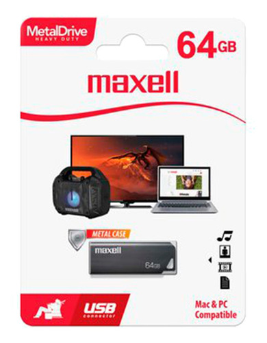 348404 - Memoria Maxell Usb Metalica 64 Gb