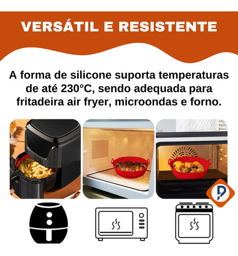 Imagem 5 de 9 de Forma De Silicone Resistente Para Air Fryer Antiaderente