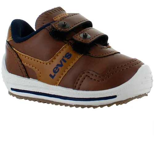 Levis Tenis Casual Moda Confort Polipiel Cafe Ni o Bebe 8106