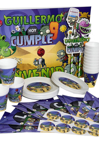 Cotillón Personalizado X 10 Plantas Vs Zombies Exclusivo