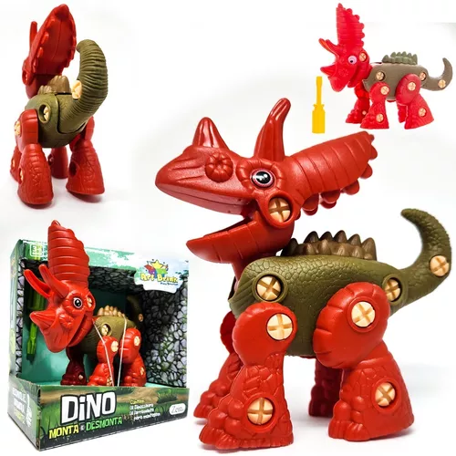 Dinossauro Monta Desmonta Dino Brinquedo Infantil T-Rex Dino Robo De Montar  Com Ferramenta Coleção : : Brinquedos e Jogos