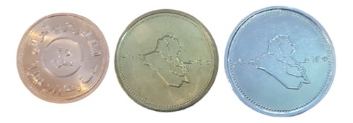 Iraq Serie 3 Monedas Mundiales Irak Juego Monedas Set Asia 