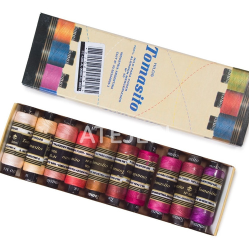Imagen 6 de 6 de Hilos Para Coser Tomasito 10 Unidades X 90 Mts Gamas Color