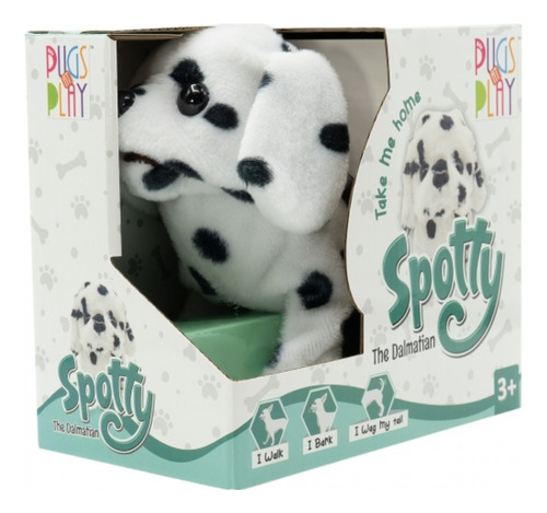 Peluche Perro Spotty Pugs At Play Walking Wabro 37sp