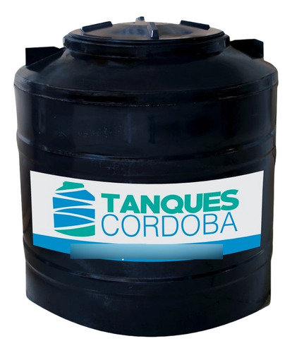 Tanque De Agua Cordoba 600 Lts Bicapa Negro 96 Cm X 90 Cm 