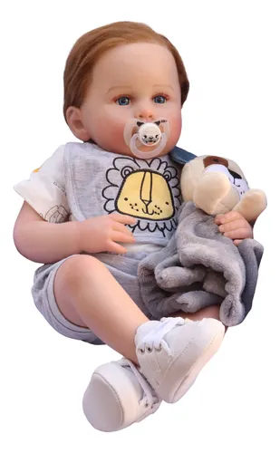 comprar Bebê Menino Reborn Realista Doll Com Cabelo Olhinhos Abertos