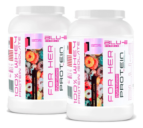 Proteína + Colágeno 2 Piezas 2kg C/u Blu-e Sabores Sabor Frootloops