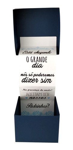 Imagem 1 de 10 de 06 Caixas Convite Padrinho/madrinha De Casamento