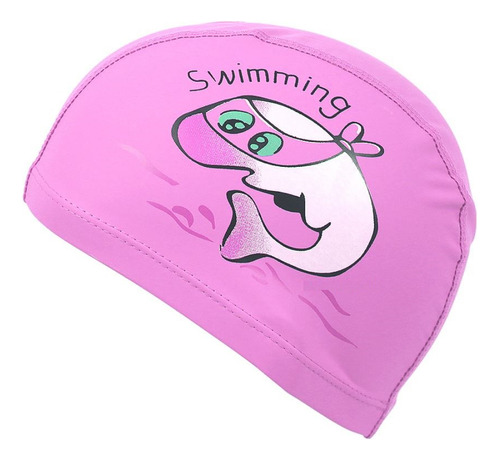 Touca Natação Piscina Mergulho Treino Infantil Impermeável Cor Rosa Golfinho Infantil