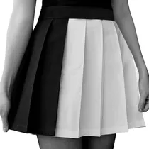 Comprar Falda Tableada Blanco Y Negro Punk Grunge Kawaii Goth
