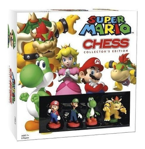 Nuevo Juego De Mesa Super Mario Chess Collector's Edition.