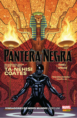 Pantera Negra: Vingadores Do Novo Mundo - Livro Um, de Coates, Ta-Nehisi. Editora Panini Brasil LTDA, capa dura em português, 2018