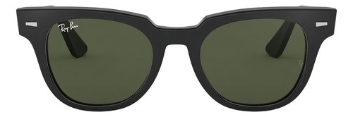 Óculos de sol Ray-Ban Wayfarer Meteor tamanho Standard armação gloss black y lente green