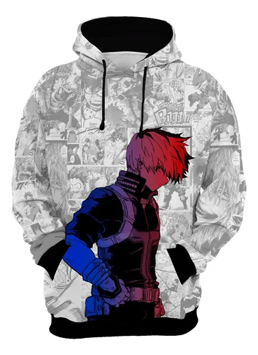 Blusa Moletom Boku No Hero Shoto Todoroki Anime Full 349