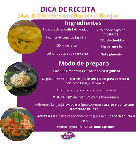Konjac Macarrão Fitness Massa Tipo Bucatini Sem Gluten - 1kg