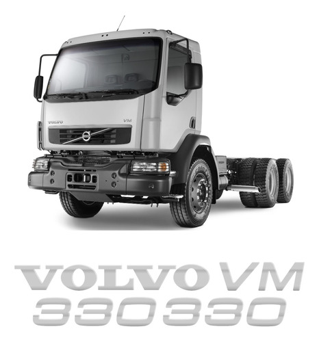 Kit Adesivo Emblema Caminhão Volvo Vm 330 Resinado Relevo