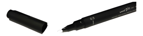 Uniball Pin Dibujo Pen 0.5mm - Negro (docena Caja)