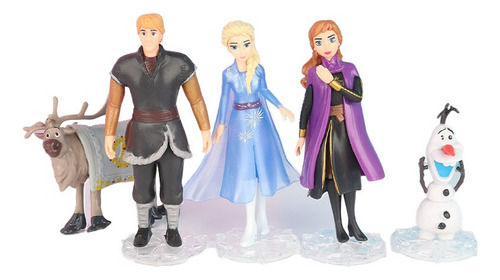 5pcs/set Frozen Elsa Anna Olaf Figura Modelo Juguete Regalo