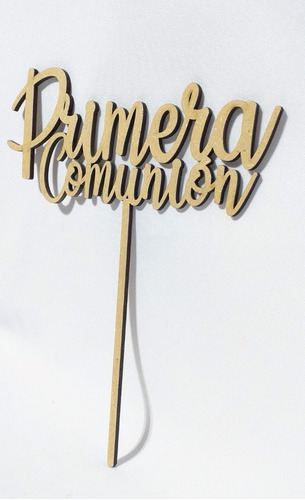 Imagen 2 de 4 de Topper Cake Cartel Torta Primera Comunión - Mdf / Fibrofacil