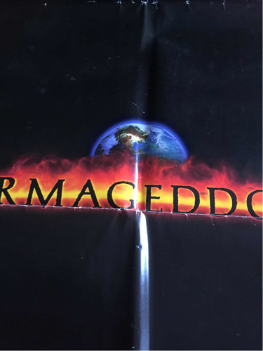 Poster Armageddon Pre Estreno -original Bruce Willis (Usado)