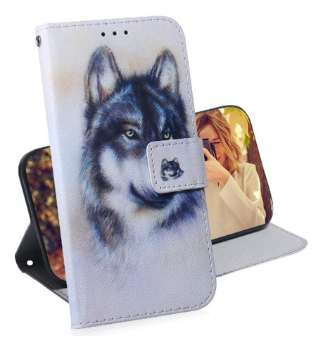 Funda Abatible For Honor X7b Pu Cartera De Cuero Pintado