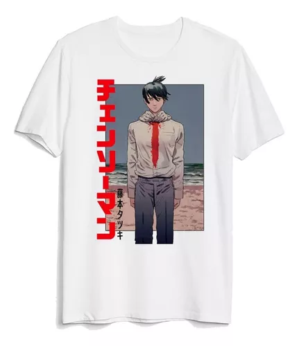 Camiseta Camisa Chainsaw Man Power Anime Mangá Himeno Kishibe Denji Motosserra  Demônio Do Sangue Blusa Unissex - Desconto no Preço