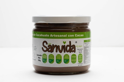 Crema De Cacahuate Artesanal Con Cacao 