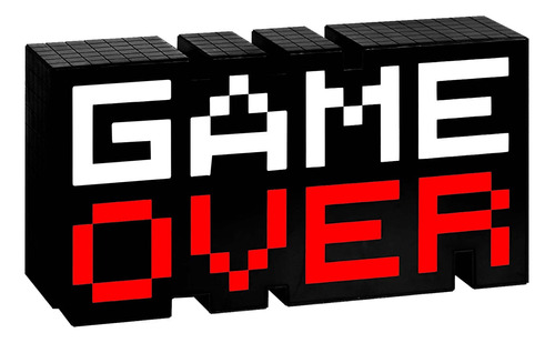 Lámpara Gamer Game Over Leds Al Ritmo De La Música