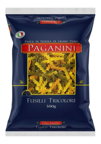 Macarrão Italiano Fusilli Tricolore Paganini 500g