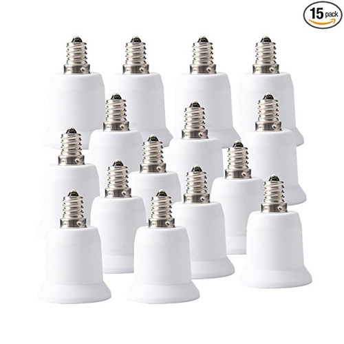 Jackyled 15-pack E12 E27 E26 Al Adaptador De La Lámpara De L