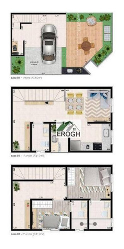 Imagem 4 de 4 de Sobrado Com 2 Dormitórios À Venda, 86 M² Por R$ 460.000 - Vila Pires - Santo André/sp - So0273
