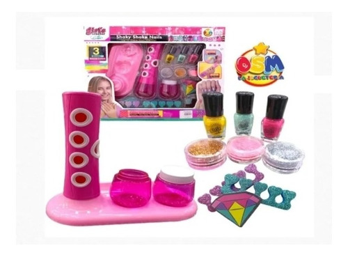 Set Kit Belleza Uñas Manicure Niñas Aplicador Juguete