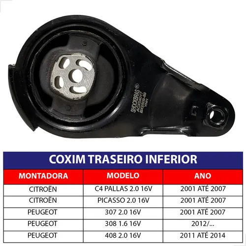 Coxim Cambio C4 Pallas 307 308 406 408 2.0 16v | Frete grátis