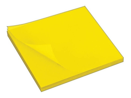 Post It Transparente Tilibra 50 Folhas 76x76mm Cor Amarelo/Transparente