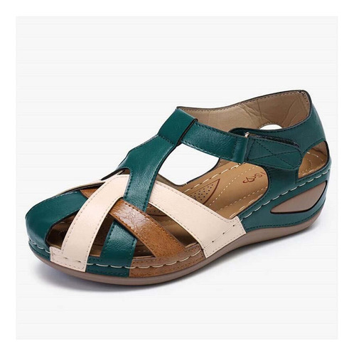 Sandalias Verdes De Mujer Plus Size Vintage