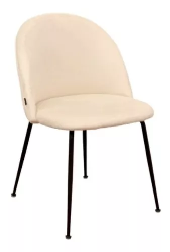 4 sillas Ellis silla de comedor terciopelo azul teal pata natural