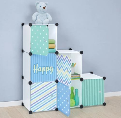 Cubos Modulares Armable Repisas Organizador Infantil 2 Juego Color Blanco