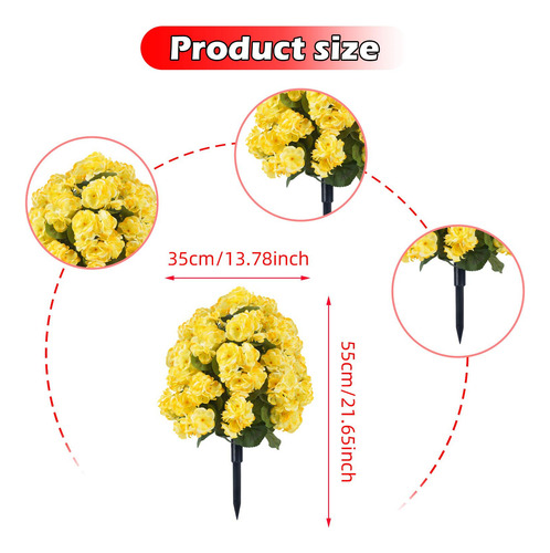 Buquê De Flores De Begônia Realista, Centros De Amarelo