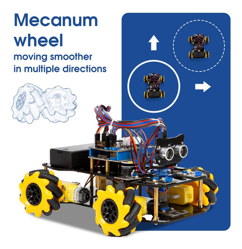 Kit Coche Robot Inteligente 4wd Arduino Ide Mmg
